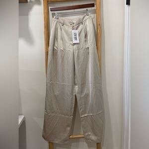 12th Tribe ivory Satin Trousers SIZE S